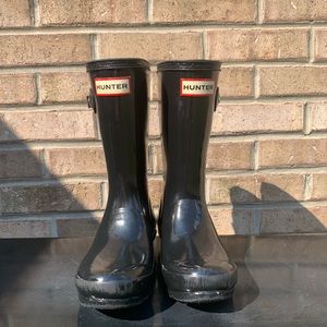Original Big Kids Gloss Rain Boots: Black
